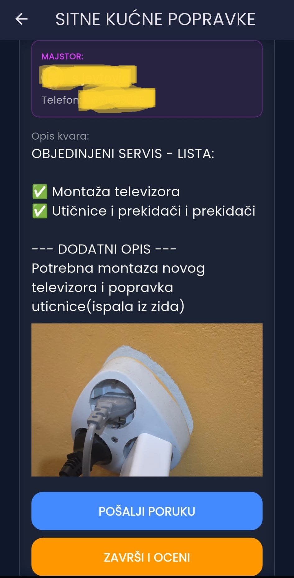 Korisnik bira ponudu